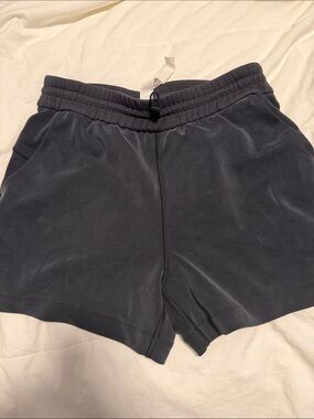 Women's Black Drawstring Lounge Shorts